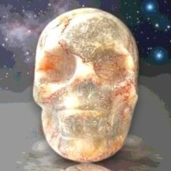Hand-Carved Marble Skull 62g Meditation Dream Remembrance Potential NWOT - Picture 4 of 10